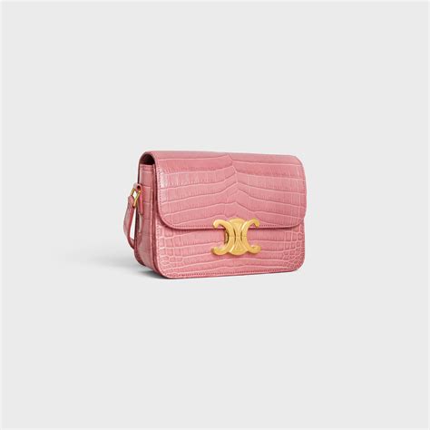 pink celine crocodile bag|Celine lana pink handbags.